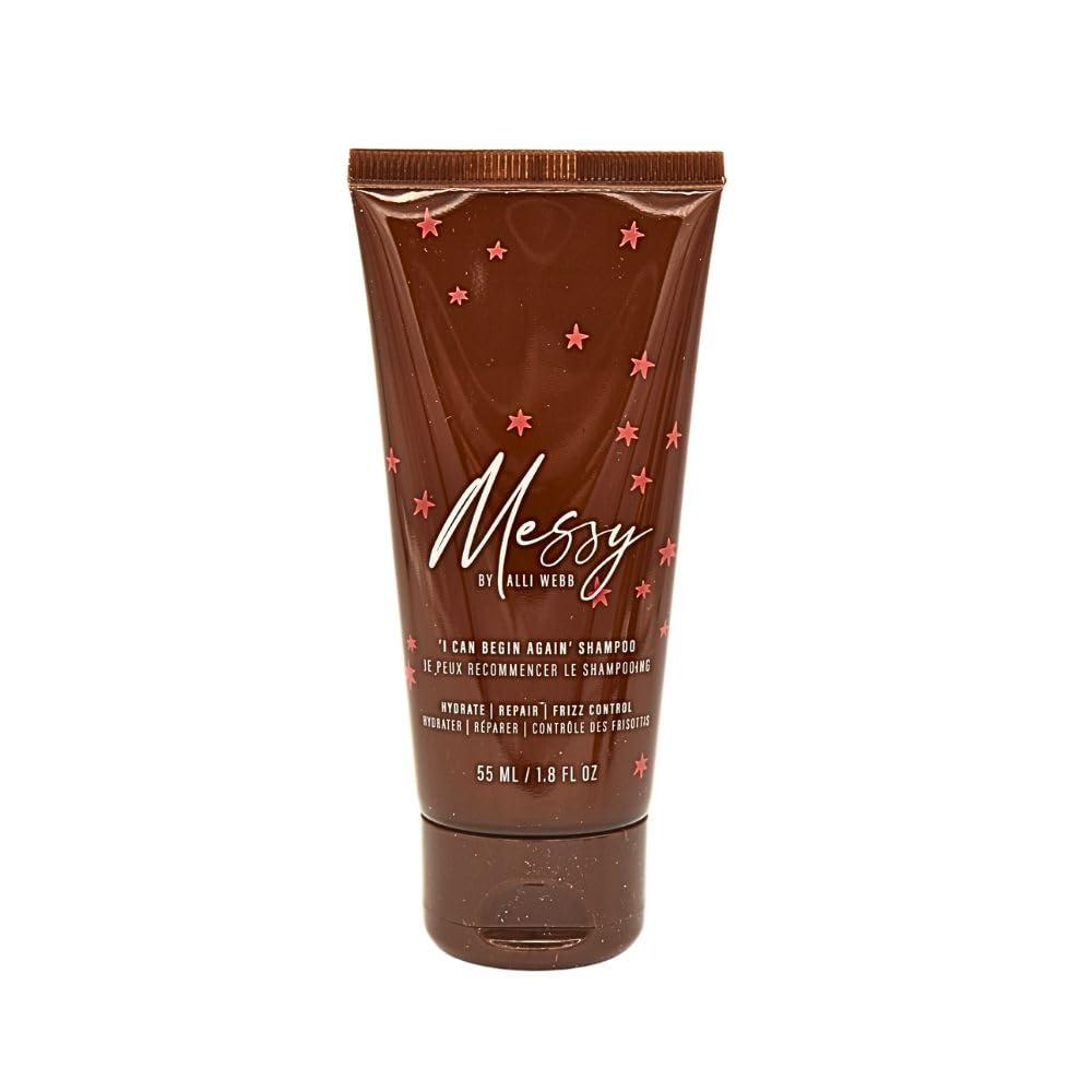Messy Webb Hot Mess Mini Hair Styling Set for Frizz Control & Hydration, Shampoo + Conditioner + Styling Cream, 5.4 fl oz Total