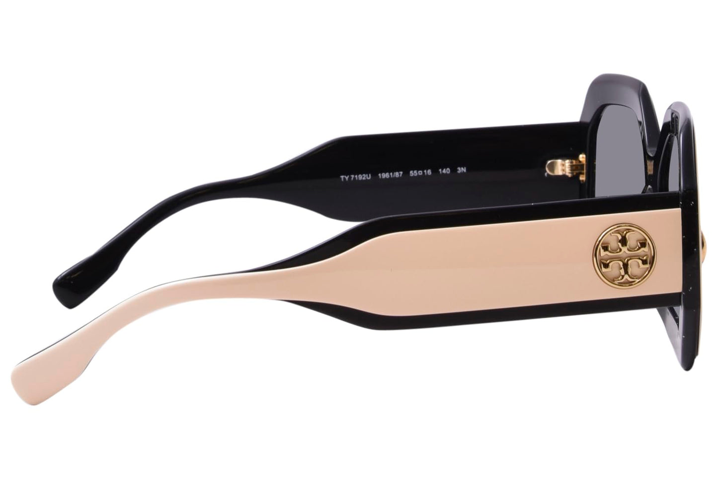 Tory Burch Sunglasses TY 7192 U 196187 Black/Ivory Dark Grey Solid, 55/16/140