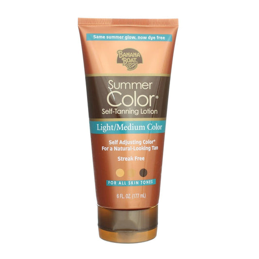 Banana Boat, Summer Color Self-Tanning Lotion, Light/Medium Color, for all Skin Tones, 6 oz Tube
