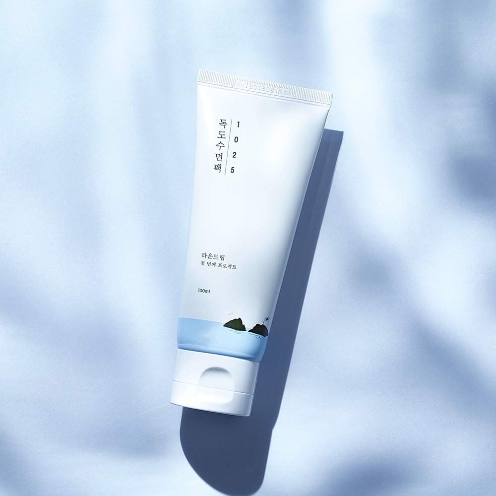 ROUND LAB 1025 Dokdo Sleeping Pack (Unscented) | All-In-One Facial Night Cream developed for irritated skin by UV rays and high temperatures