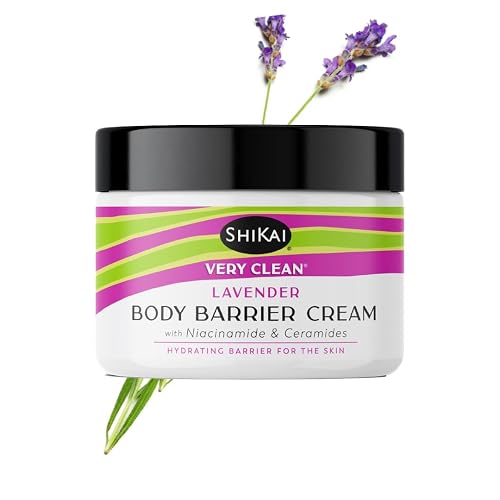 ShiKai Very Clean Moisturizing Body Barrier Cream (Lavender, 4.5 oz) | Hydrating Barrier for the Skin | With Niacinamide, Ceramides, Shea Butter