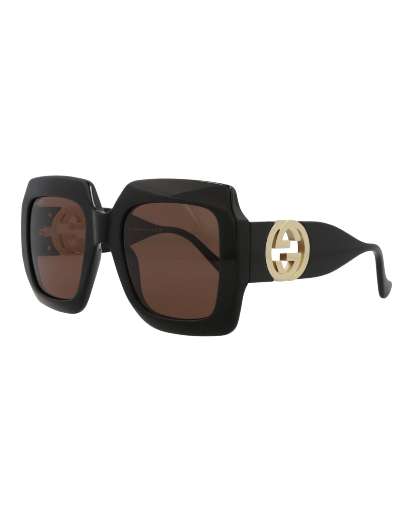 Gucci Women's Oversized Square Sunglasses, Shiny Black, One Size