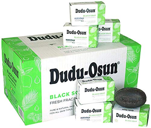 Dudu-Osun African Black Soap Bar 5.3 oz - 24 Count Bulk Pack - by Tropical Naturals, Authentic Black Soap with Shea Butter, Honey & More Beauty & Personal Care Dudu-Osun