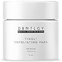DRMTLGY Tingl Exfoliating Face & Body Pads - Glycolic, Lactic & Salicylic Acid for Acne, Pores, Blackheads & Wrinkles - AHA BHA Toner Pads for Oily