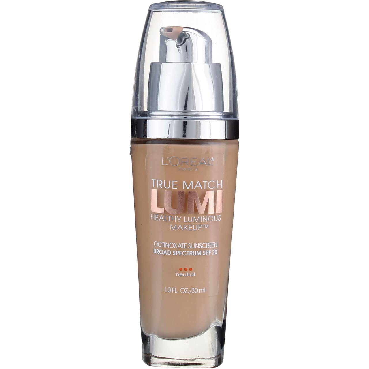 L’Oreal ParisTrue Match Lumi Healthy Luminous Makeup, Soft Ivory/Classic Ivory [N1-2], 1 oz (Pack of 2)