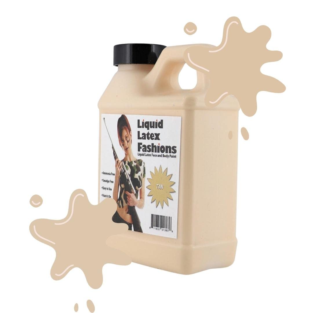 Liquid Latex Fashions - Ammonia Free Halloween Easy Peel Off Body Paint, Ideal for Art, Theater, Parties, School Plays, Cosplays and Concerts, Flesh