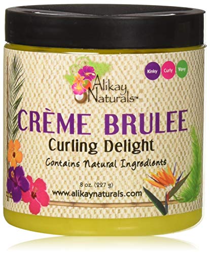 Alikay Naturals Creme Brulee Curling Delight Natural Aloe Vera, Argan Oil & Agave Nectar 8 Ounce