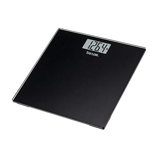 Taylor Digital Scales for Body Weight, Highly Accurate 400 LB Capacity, Auto on and Off Scale, 11.8 x 11.8 Inches, Black