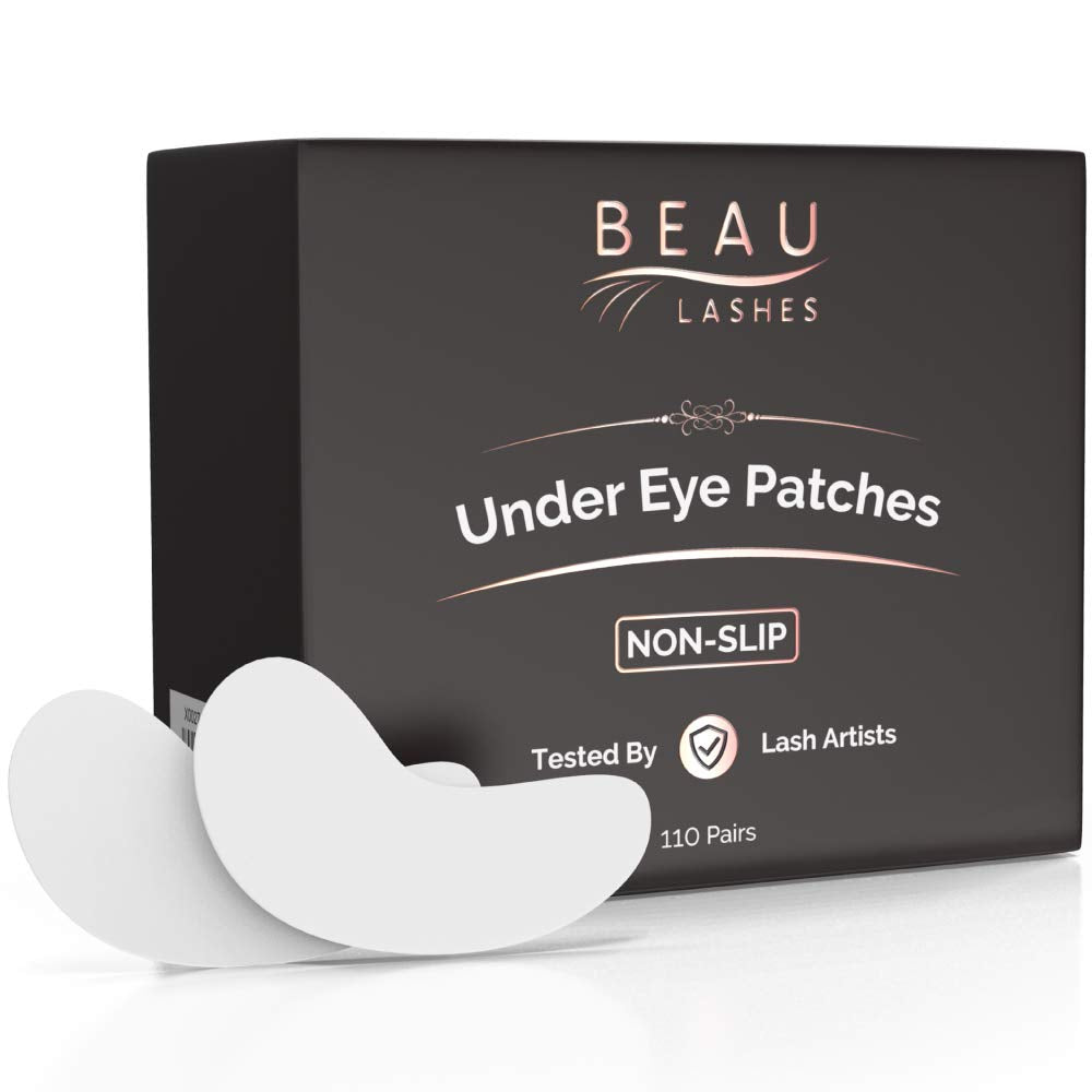100 Pairs Under Eye Pads for Lash Extensions - Lint Free Hydrogel Eye Patches with Vitamin C & Moisturizing Aloe Vera for Eyelash Extension & Lash