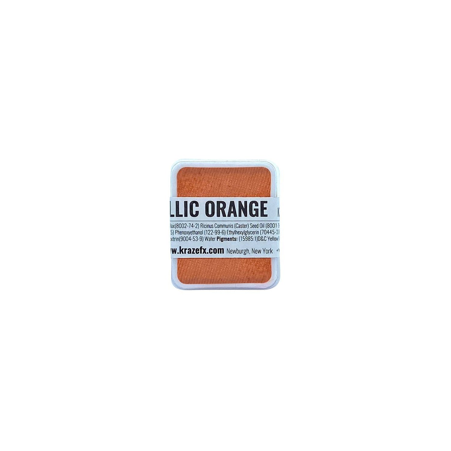 Kraze FX Face Paint Palette Refill - Metallic Orange (6 gm) - Hypoallergenic Non-Toxic Water Activated Professional Halloween Face & Body Painting