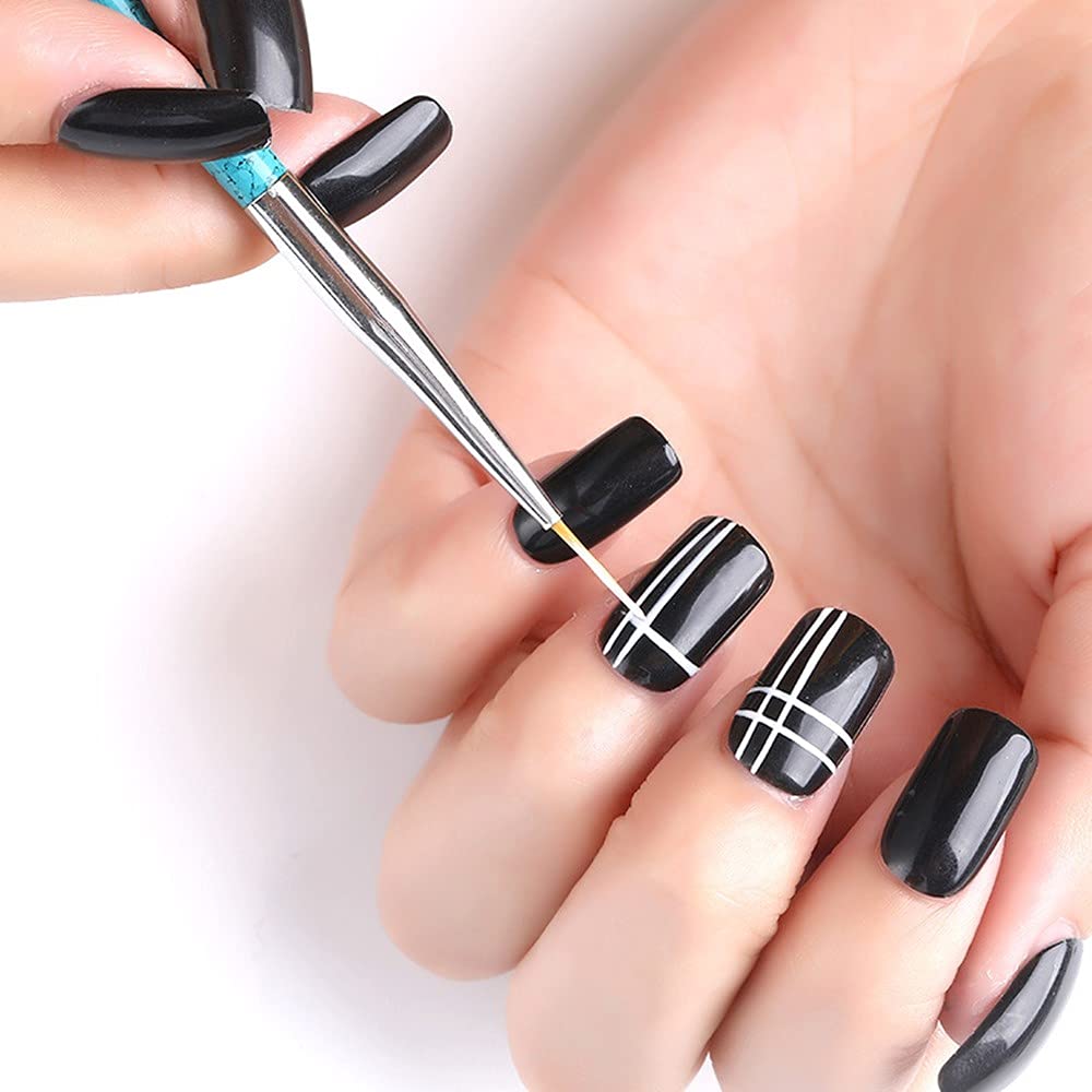 Sinen 3pcs Nail Art Liner Brushes UV Gel Painting Acrylic Nail Design Nylon Brush, Nail Dotting Drawing Pen Size (5/8/11mm)