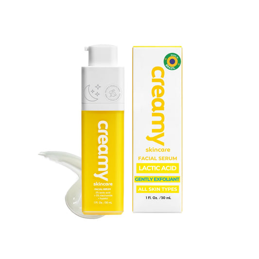 Creamy Skincare Hydrating 5% Serum, Moisturizing Face-Exfoliator with 5%, 5% Niacinamide, and Hypskin, Face Serum for Dry and Dull Skin, Gentle