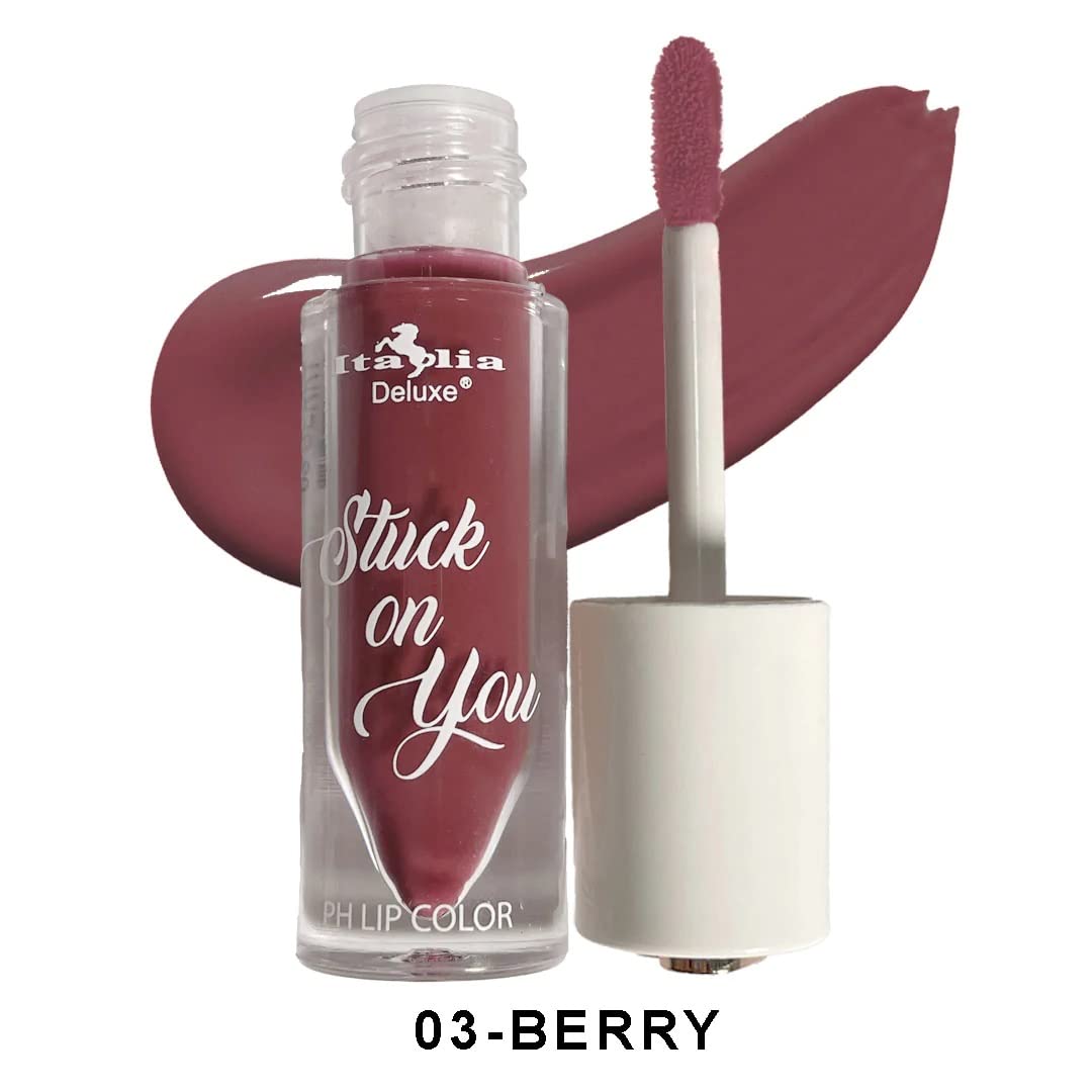 Italia Deluxe STUCK ON YOU PH LIP COLOR 6 Piece Set Lasts All Day, 0.1058 Ounce