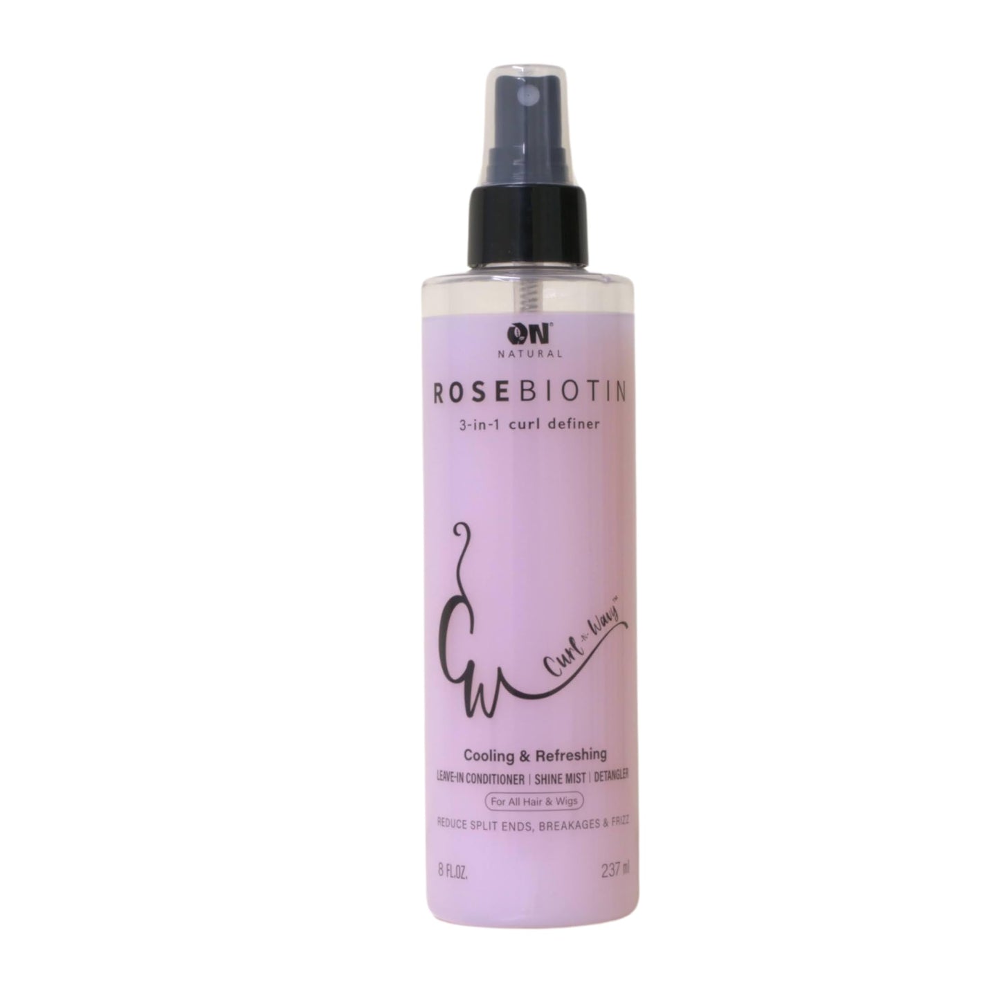 On Natural Curl-N-Wavy 3-in-1 Curl Definer (8 OZ, Rose Biotin)