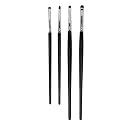 4pcs Wool Make Up Brush Set, Premium Eye Makeup Brush for For Eyeshadow, Eyeliner, Concealer, Detail Makeup Brush Kit with Fine Bristles