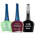 MASGLO Traditional Nail Polish 0.5 Fl. Oz. 3 piece kit with BASE FORTIFIER, color PROFESIONAL and TOPCOAT GEL Beauty & Personal Care MASGLO