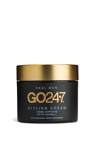 GO247 Styling Cream - Medium Hold Matte Finish Styling Cream for Men - Controls Frizz & Flyaways - Ideal for Natural, Flexible Styles - Perfect