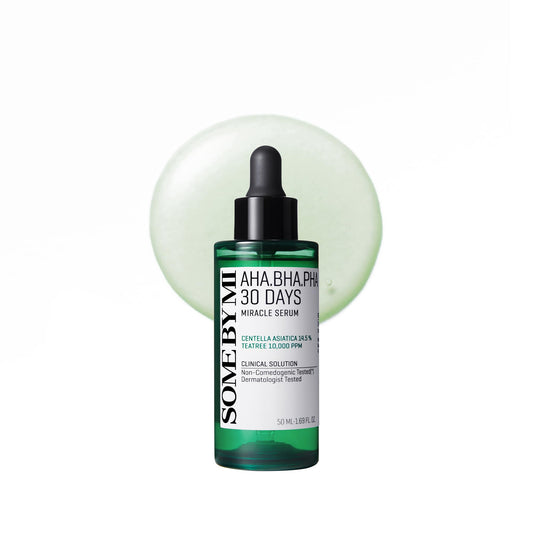 SOME BY MI AHA BHA PHA 30 Days Miracle Serum - 1.69oz, 50ml - Daily Centella Ampoule Serum with Niacinamide for Soothing, Calming and Clear Skin