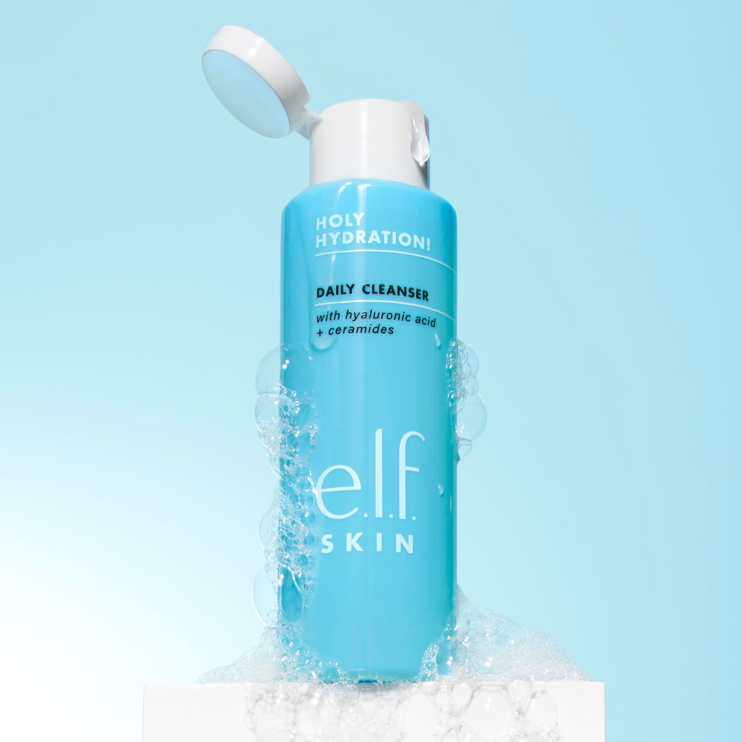 e.l.f. SKIN Holy Hydration! Daily Cleanser, Face Cleanser For Washing Away Excess Oil, Impurities & Makeup, Made With Hyaluronic Acid, Vegan