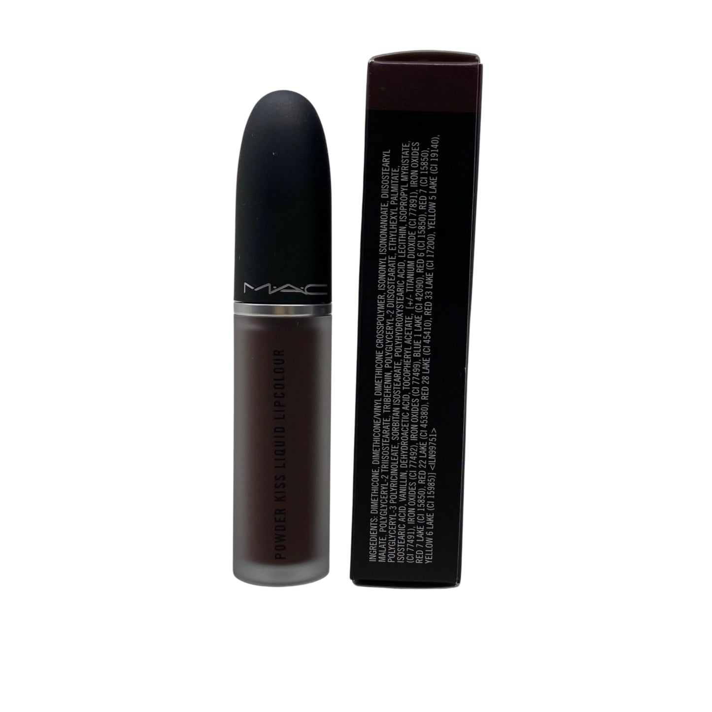 MAC Cosmetics Powder Kiss Liquid Lipcolour - 955 Chestnut (Deep warm brown) .17 oz / 5 ml