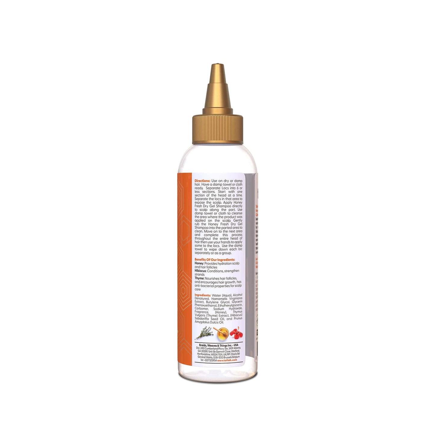 Taliah Waajid Love My Locs Honey Fresh Dry Gel Shampoo 4oz - No-Rinse Scalp Cleanser for Locs, Braids, Twists & Protective Styles