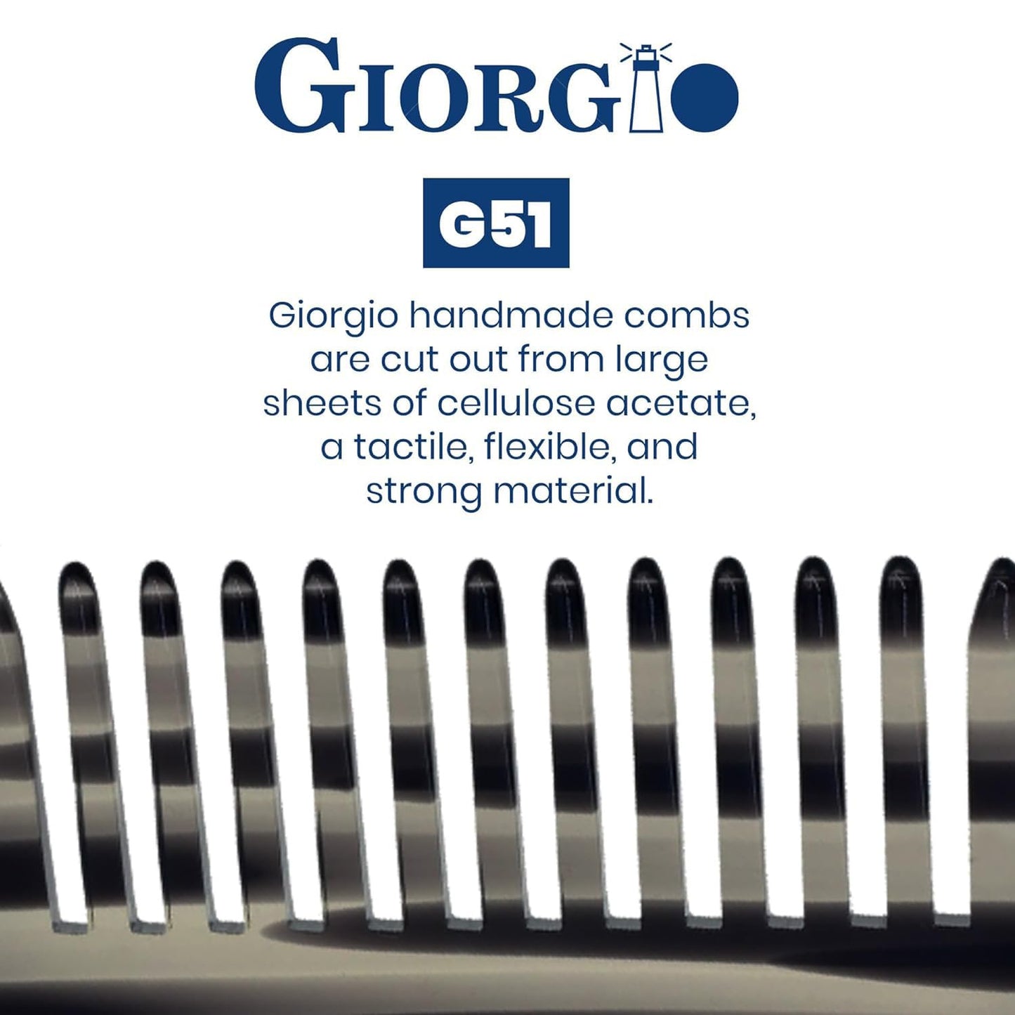 Giorgio G51 Graphite Wide Tooth detangling Combs for Women, Wide Teeth Pocket Comb for Thick Curly Wavy Hair. Great For Wet and Dry Everyday Hair