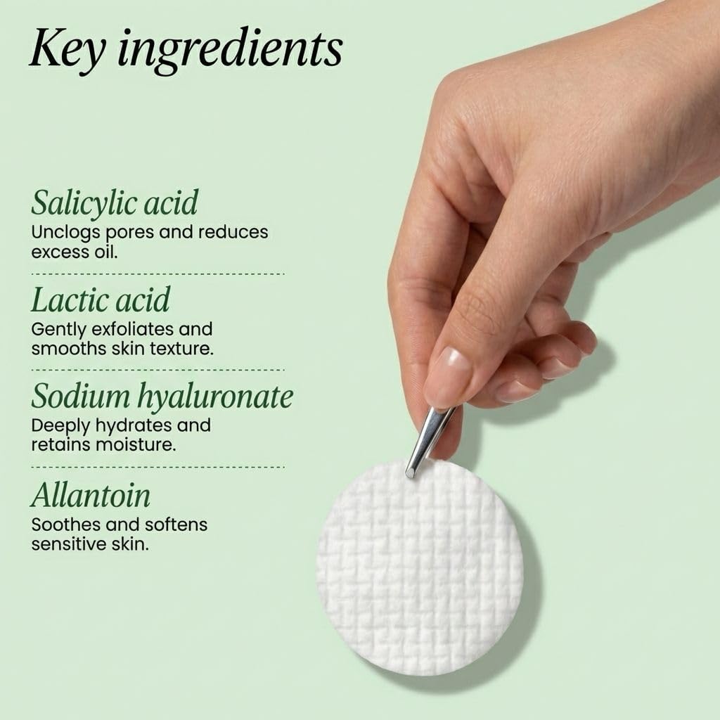 QUIA Toner Pads for Sensitive Skin - Dual-Sided Exfoliating and Hydrating Pads - Visibly Smoother Pores, Less Congestion - 70 Korean Skincare Pads Beauty and Personal Care QUIA Beauty