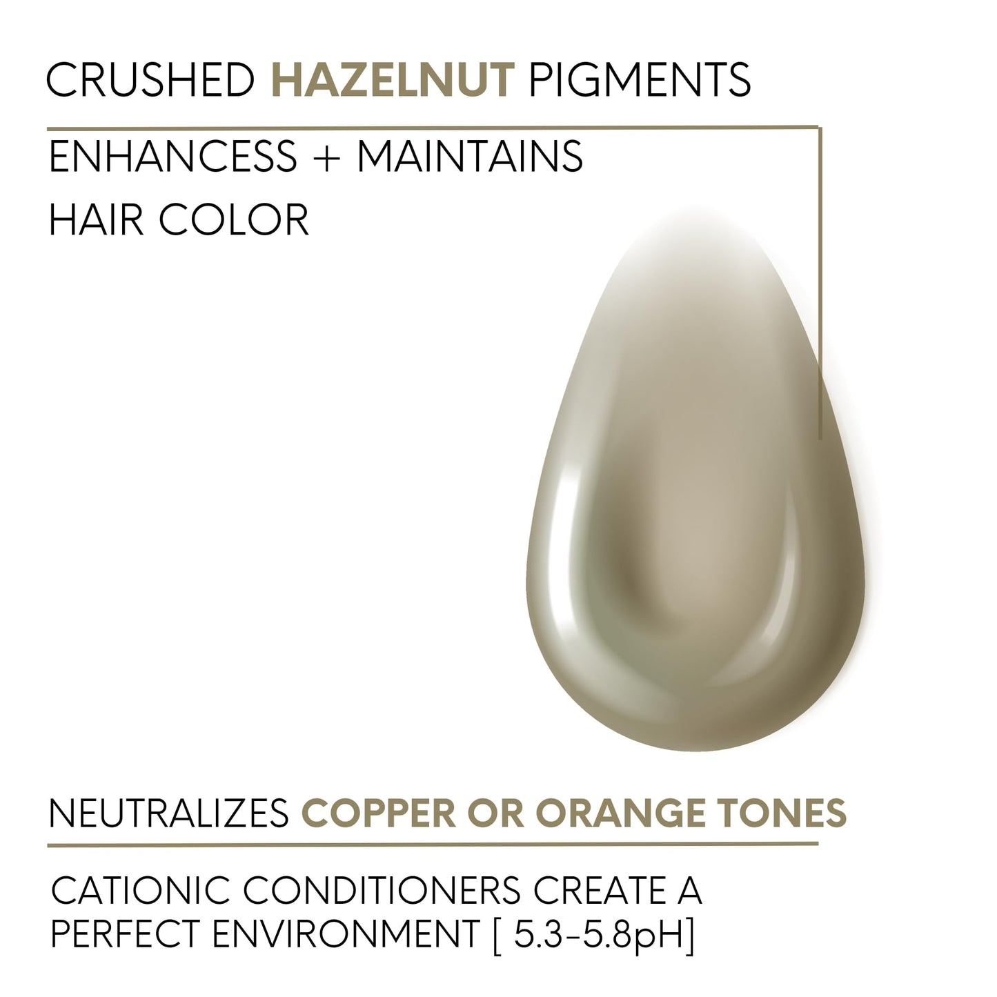 Watercolors Color Depositing Shampoo, Semi Permanent Hair Color 8.5 oz - HAZELNUT