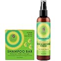 Doyley's Haitian Black Castor Oil Vegan Moisturizing Shampoo Bar 5oz and Mega Moisture Leave-In Conditioner Detangler 4oz Bundle | Hair Growth