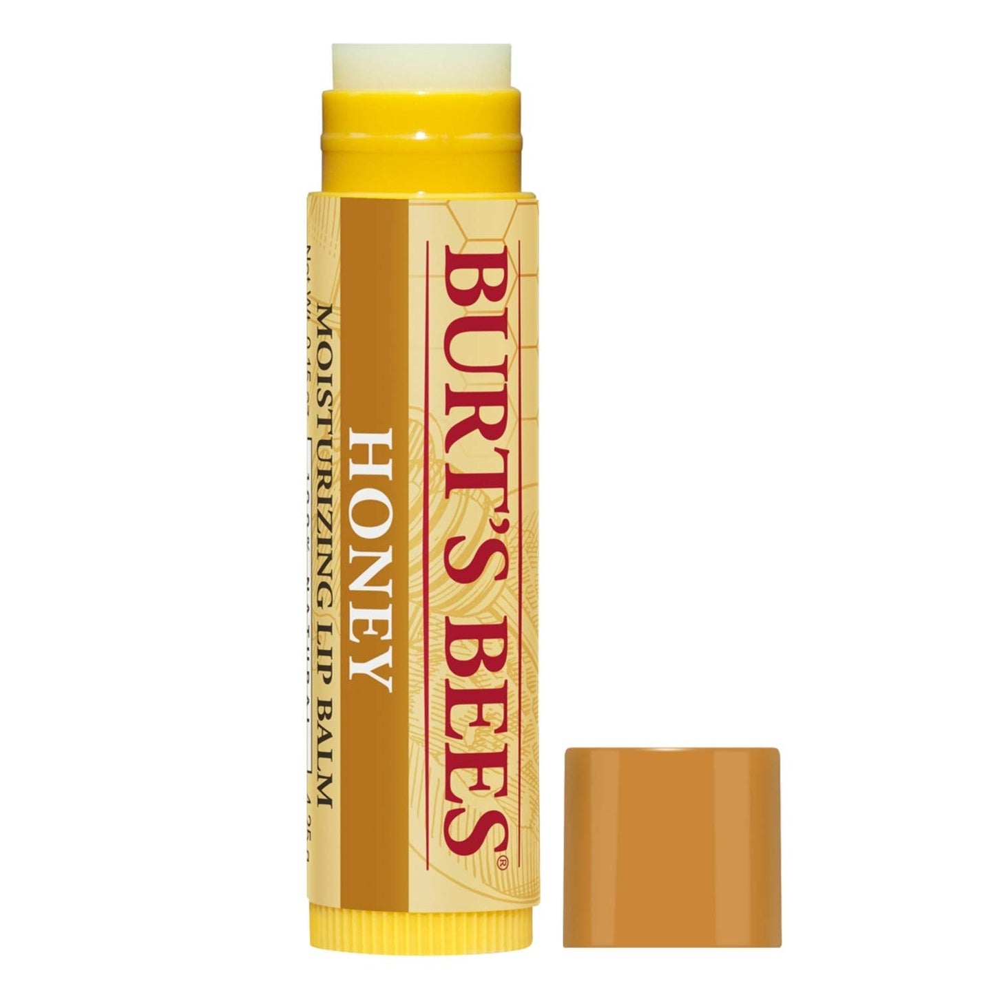 Burt's Bees Lip Balm - Honey, Lip Moisturizer With Responsibly Sourced Beeswax, Tint-Free, Natural Origin Conditioning Lip Treatment, 4 Tubes, 0.15