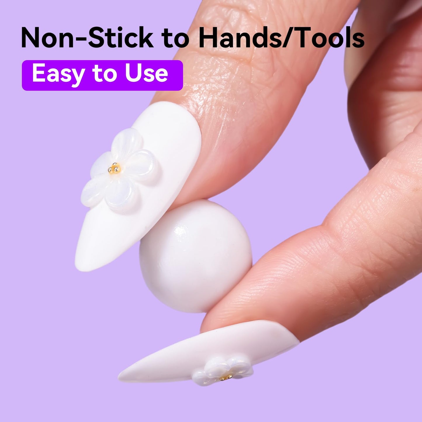 Makartt White 3d Gel Nail Art: 4-in-1 3d Nail Gel Sculpting Gels White Non-sticky for Extension, Shaping, 15ML Solid Builder Nail Gel for Nail Beauty and Personal Care Makartt