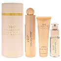 Perry Ellis 360° Collection for Women - 3-Piece Canister Gift Set (3.4 fl oz Eau de Parfum, 3 oz Shower Gel, .25 fl oz EDP Mini Travel Spray) -