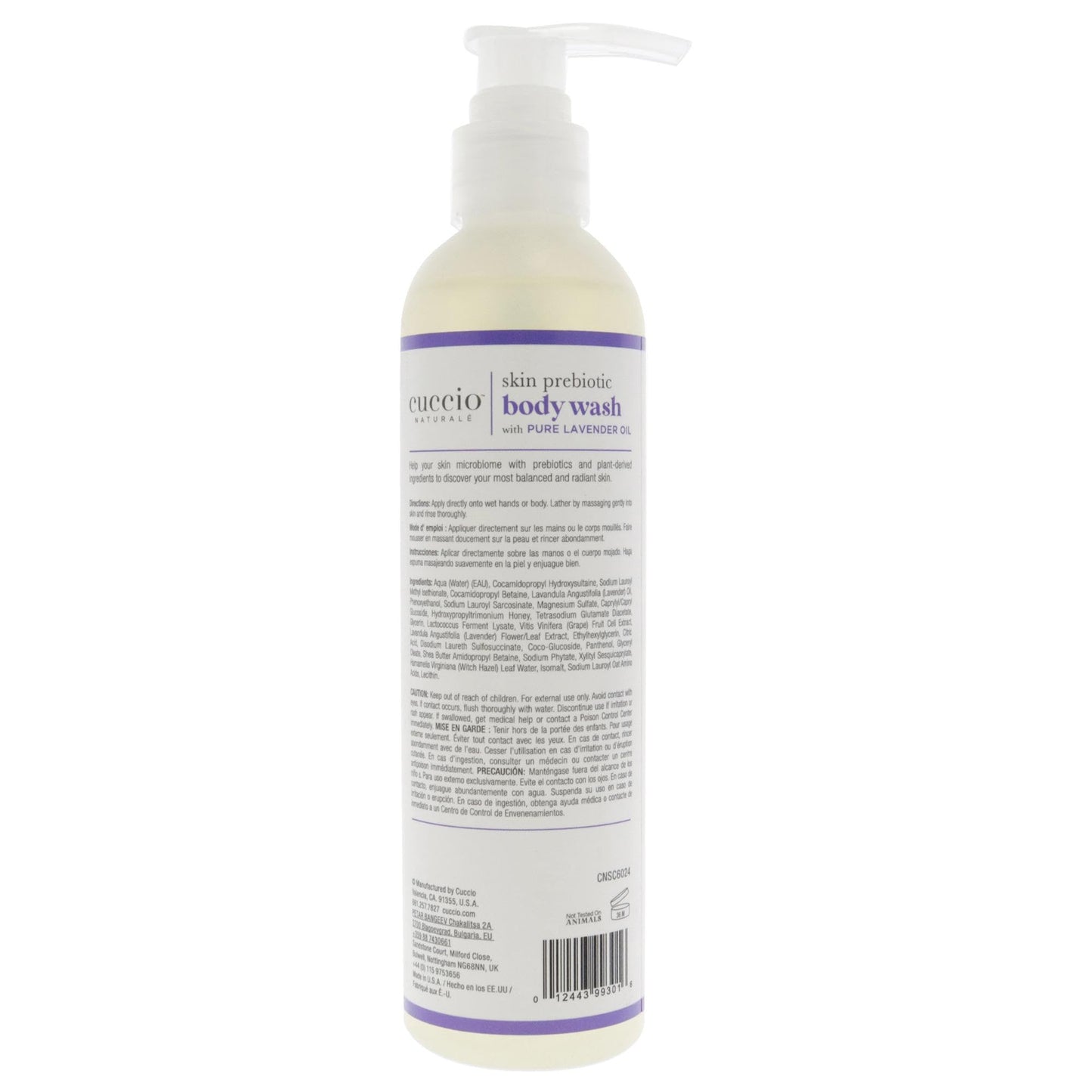 Cuccio Naturale Skin Prebiotic Body Wash - Lavander Body Wash Unisex 8 oz