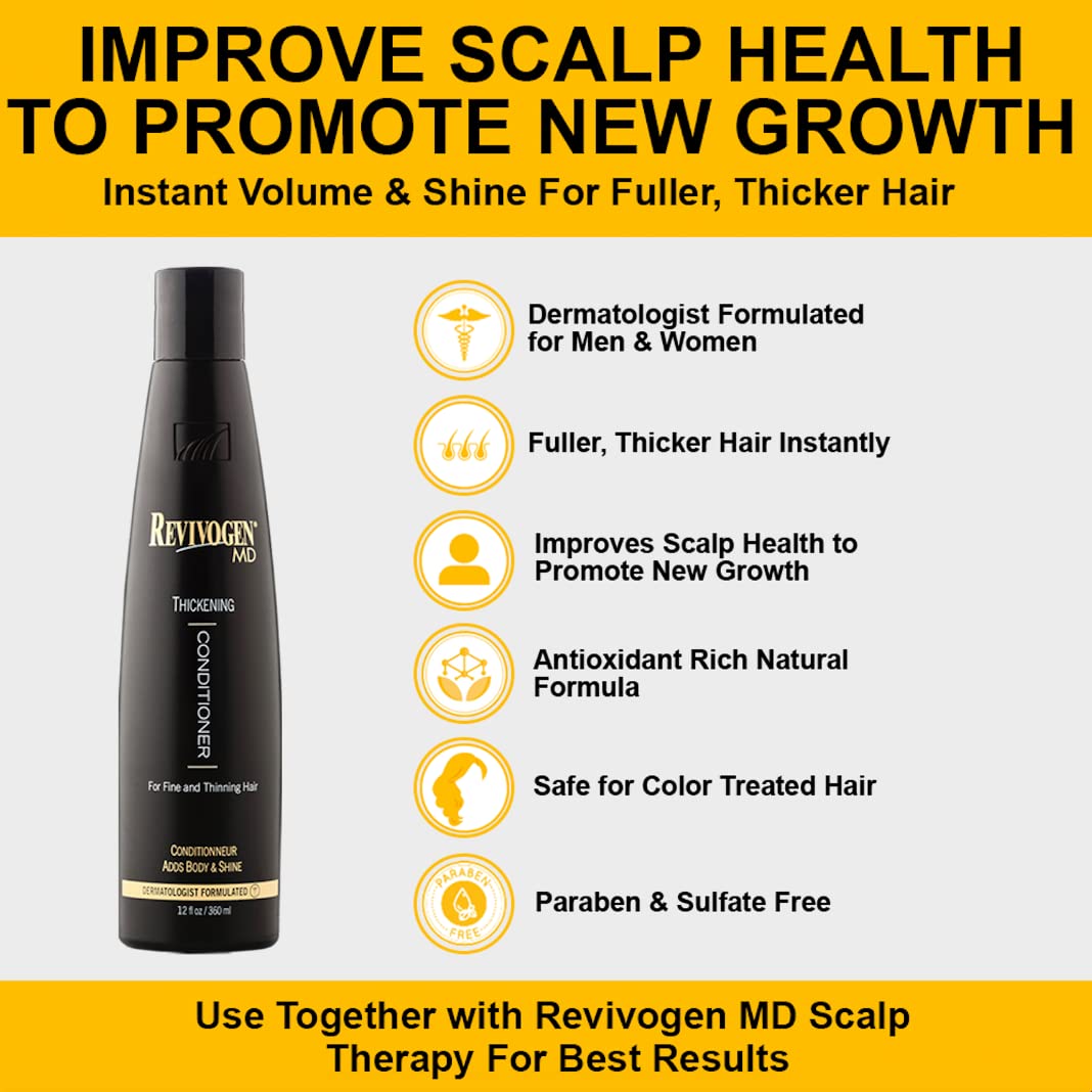 Revivogen MD Scalp Therapy Thinning Hair Solution, Shampoo & Conditioner Set