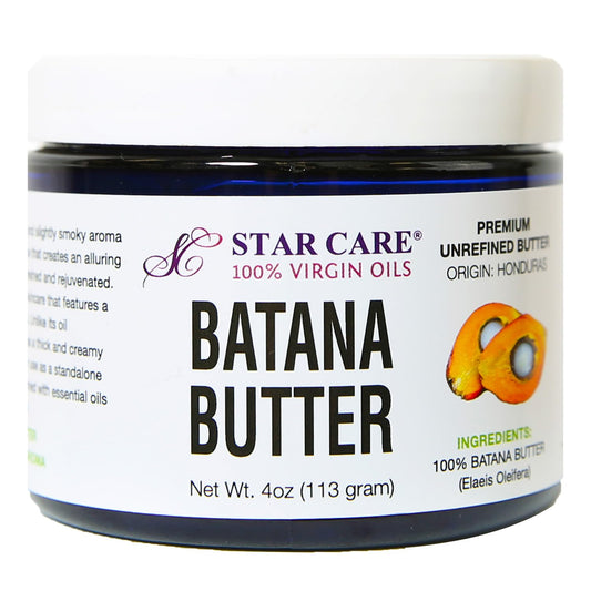 STAR CARE 100% Virgin Batana Butter 4oz/113g Unrefined Pure Hair Skin Moisturizer Deep Hydration for Dry Damaged Curly Hair Natural Scalp & Body