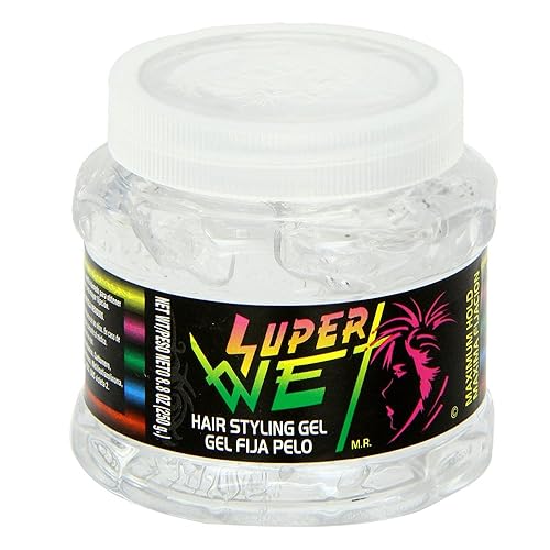 Super Wet Plus Hair Transparent Styling Gel 8 Ounce