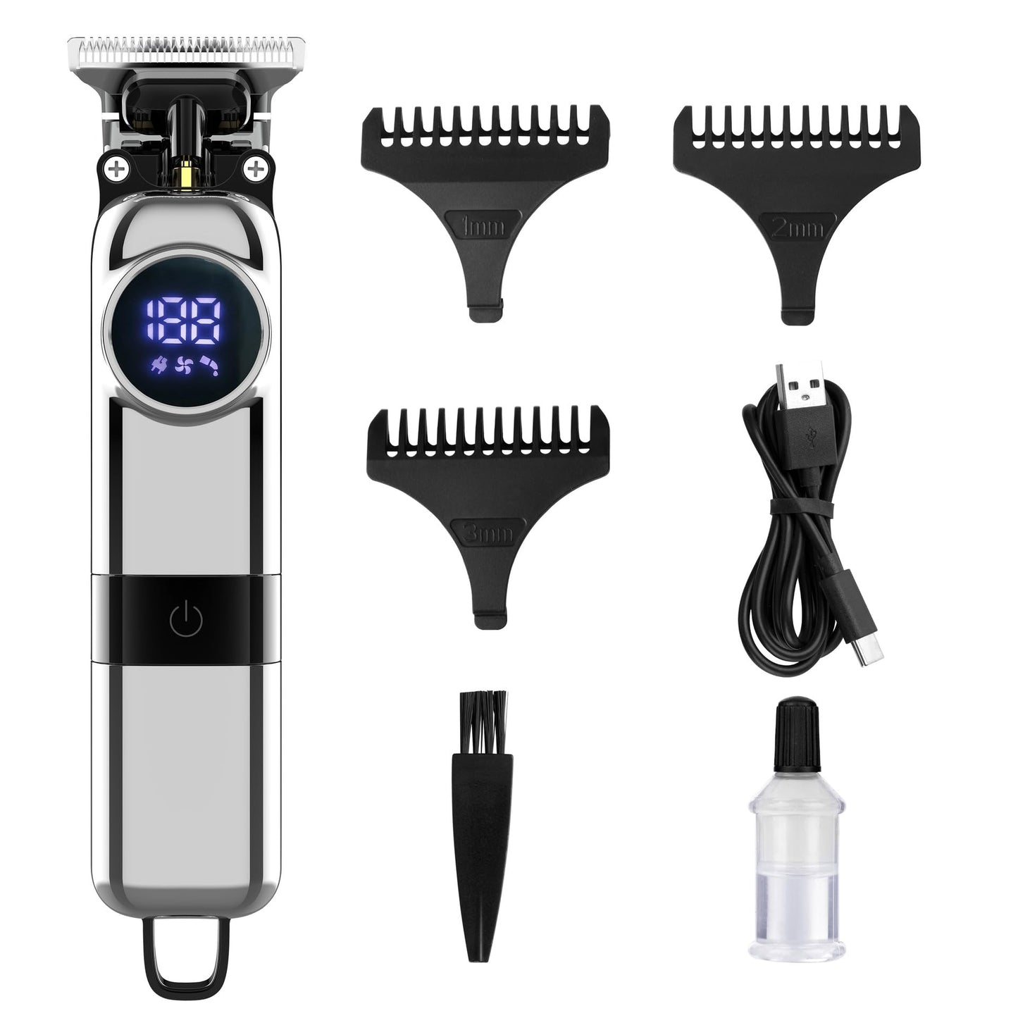 Professional Hair Clippers for Men Cordless Trimmers Kit with LED Display,3 Limit Combs, Electric Beard Trimmer for Kid, Rechargeable Haircut Grooming Beauty and Personal Care QDKVTNDJZ