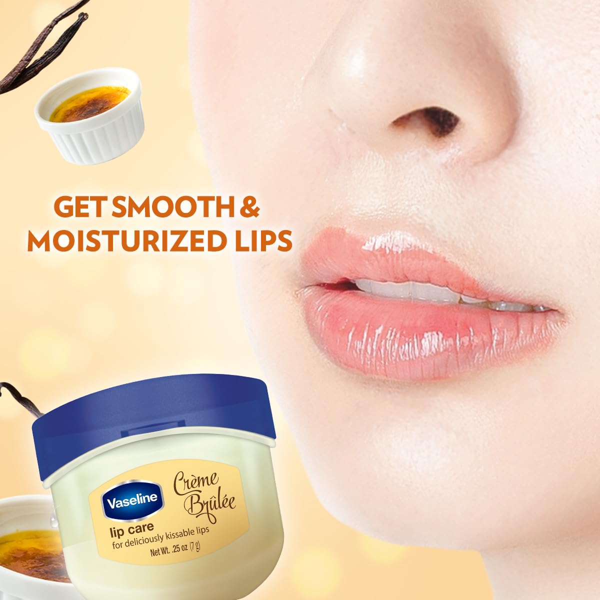 Vaseline Lip Creme Brulee Size .25z Vaseline Lip Therapy Creme Brulee .25z