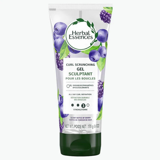 Herbal Essences Curl Scrunching Hair Gel, Curly Hair Gel, All Day Curl Definition, Hold Level 3, Berry Scent, 6 OZ Beauty & Personal Care Herbal Essences