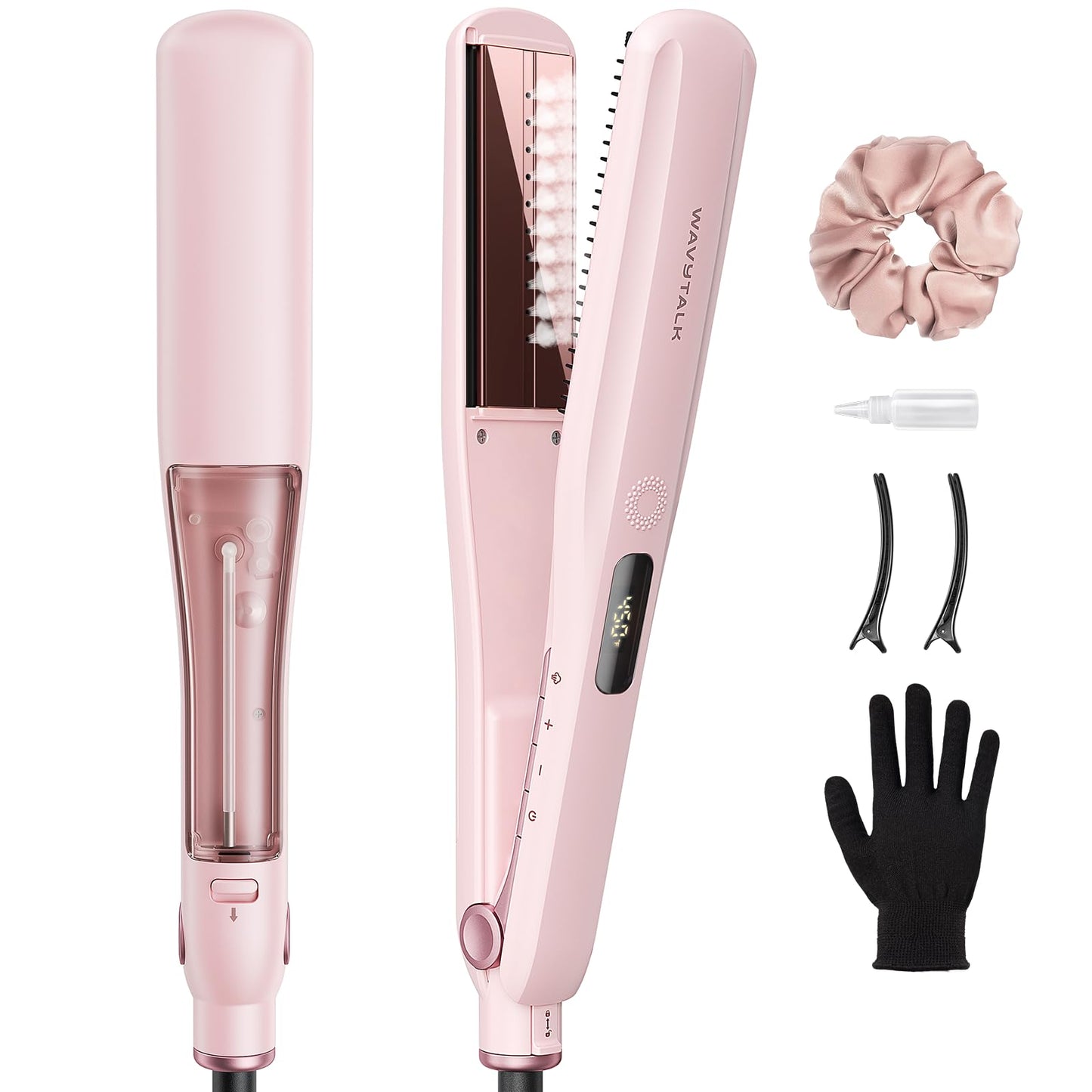 Wavytalk Steam Hair Straightener 1.38'' with Detachable Comb for Silk Press Beauty and Personal Care wavytalk Default Title