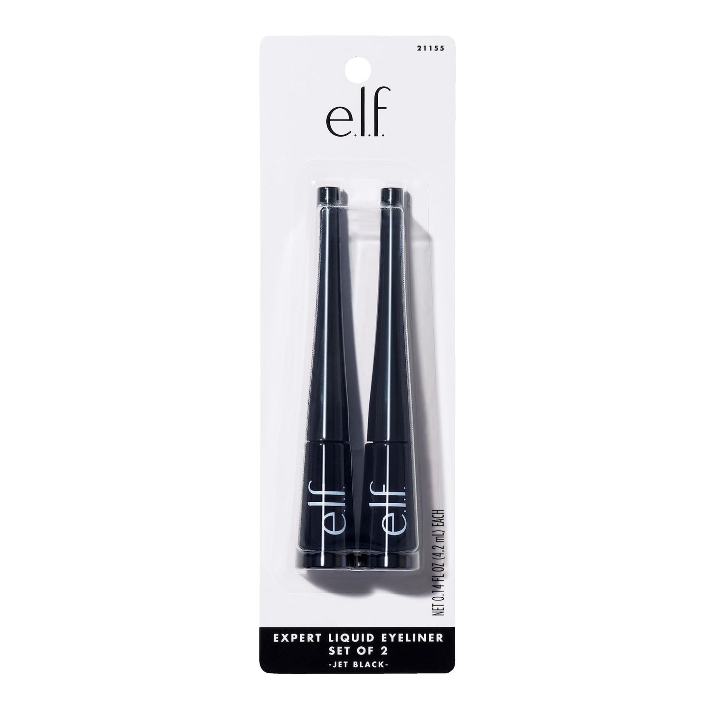 e.l.f. Expert Liquid Liner, High-Pigmented, Extra-Fine Liquid Eyeliner For Precise Definition, Long-Lasting, Vegan & Cruelty-Free, Jet Black, 0.14 oz