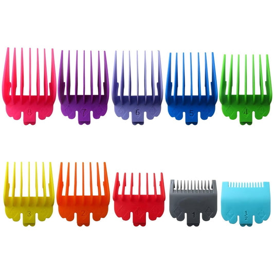 BUTITNOW New 10-Piece Hair Clipper Guards Set Compatible for Wahl, for Andis, and More 1/16" to 1" Cutting Lengths - Multiple Colors Beauty and Personal Care BUTITNOW