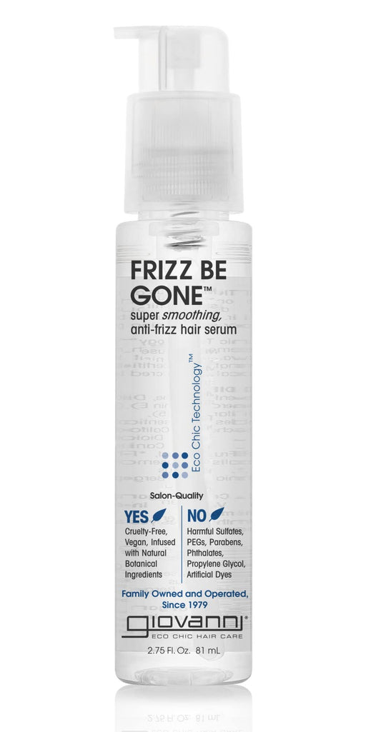GIOVANNI ECO CHIC Frizz Be Gone - Super Smoothing Anti-Frizz Hair Serum, Adds Shine, Seals in Color, Infused with Natural Botanical Ingredients