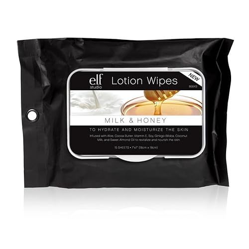 e.l.f. Lotion Wipes, Milk & Honey, 15 Count