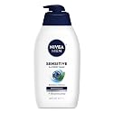 NIVEA MEN Sensitive Body Wash with Bamboo Extract, Moisturizing Body Wash for Sensitive Skin, Soap Free Shower Gel for Men with No Drying Alcohol, 30