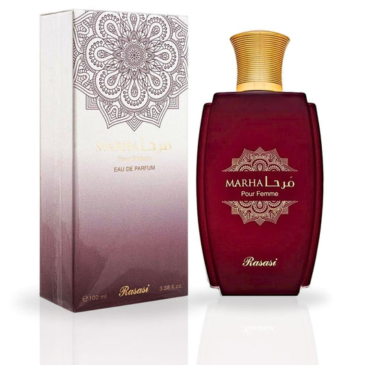 RASASI Marha Eau De Parfum for Women - 100ML (3.38 OZ) Arabian Perfume Spray, Refreshing Fruity and Citrusy Fragrance, Long Lasting Luxurious Feminine Beauty & Personal Care RASASI