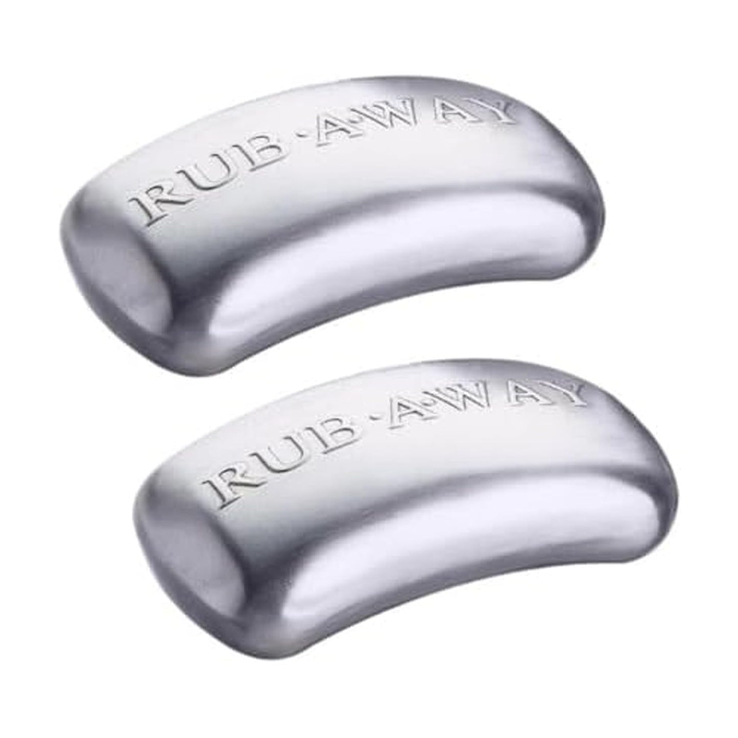 Amco Rub Away Bar, Stainless Steel Odor Absorber (4" x 2.25") - Dishwasher Safe Kitchen & Outdoor Essential for Garlic, Onion, Fishing, Hiking Odors