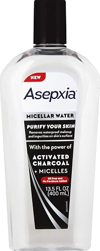 Asepxia Micellar Water with Activated Charcoal + Micellles, 13.5 Fl Oz
