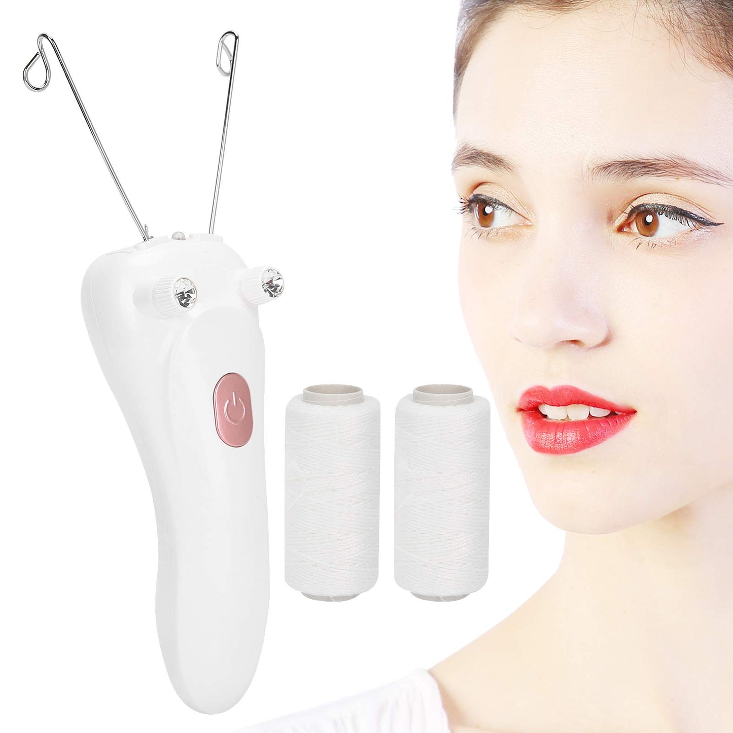 Threading Hair Removal Epilator, Electric Physical Threading Body Hair Removal Epilator for Women, USB Hair Removal Machine with 2 Cotton Thread Beauty and Personal Care HURRISE