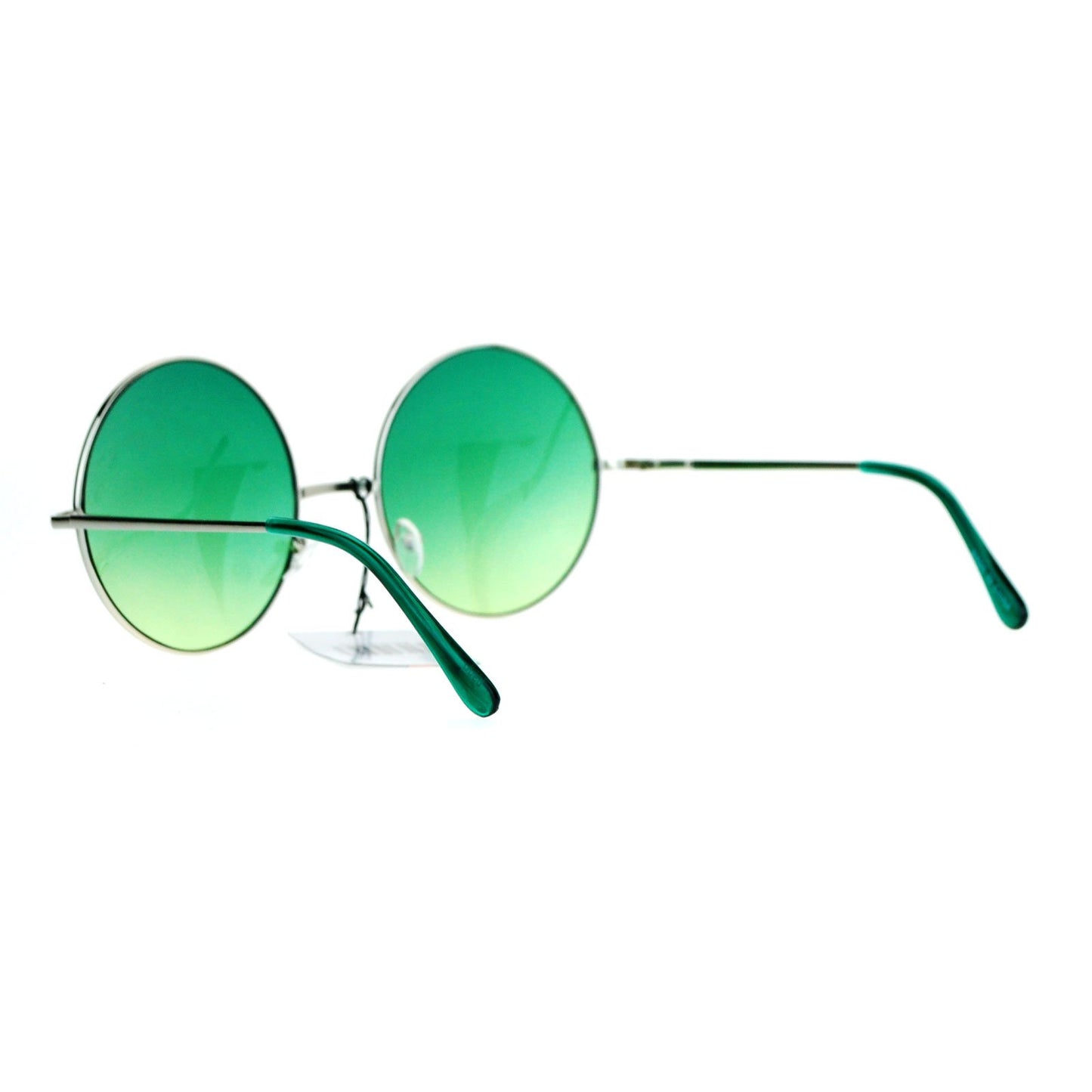 SA106 Hippie Oceanic Gradient Large Circle Lens Sunglasses Green